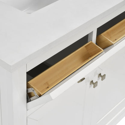 James Martin - Chicago 30" Single Vanity, Glossy White, w/ 3 CM Siberian Silestone Top - 503-V30-GW-3SFR view 21