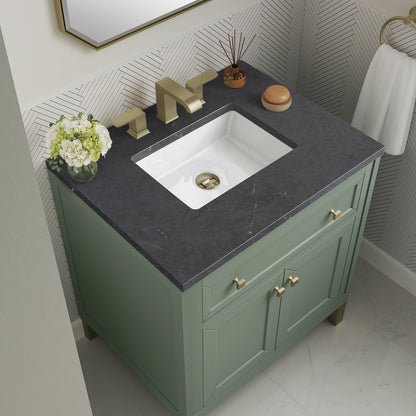 James Martin - Chicago 30" Single Vanity, Smokey Celadon, w/ 3 CM Charcoal Soapstone Silestone® Top - 503-V30-SC-3CSP view 9