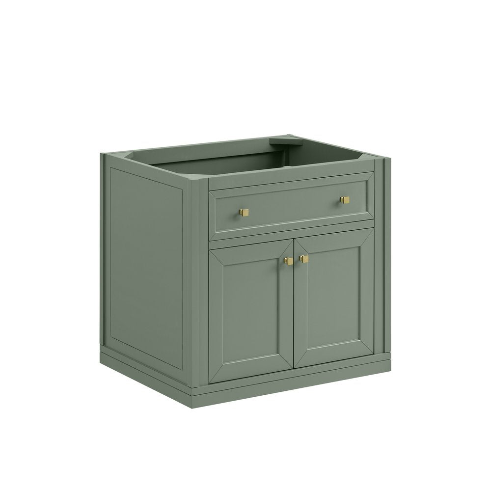 James Martin - Chicago 30" Single Vanity, Smokey Celadon, w/ 3 CM Eternal Jasmine Pearl Silestone® Top - 503-V30-SC-3EJP view 4