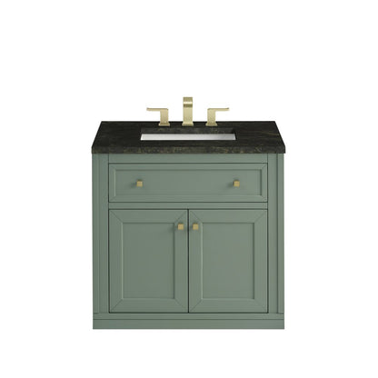 James Martin - Chicago 30" Single Vanity, Smokey Celadon, w/ 3 CM Phantome Eclos Top - 503-V30-SC-3PHT view 2