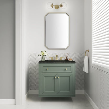 James Martin - Chicago 30" Single Vanity, Smokey Celadon, w/ 3 CM Phantome Eclos Top - 503-V30-SC-3PHT view 4