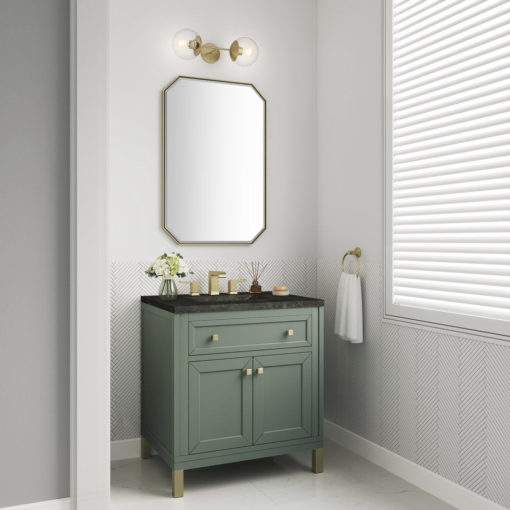 James Martin - Chicago 30" Single Vanity, Smokey Celadon, w/ 3 CM Phantome Eclos Top - 503-V30-SC-3PHT view 5