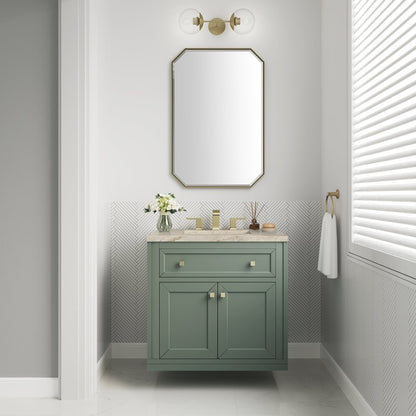 James Martin - Chicago 30" Single Vanity, Smokey Celadon, w/ 3 CM Tajnar Eclos Top - 503-V30-SC-3TJR view 4