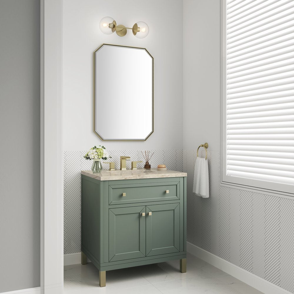 James Martin - Chicago 30" Single Vanity, Smokey Celadon, w/ 3 CM Tajnar Eclos Top - 503-V30-SC-3TJR view 5
