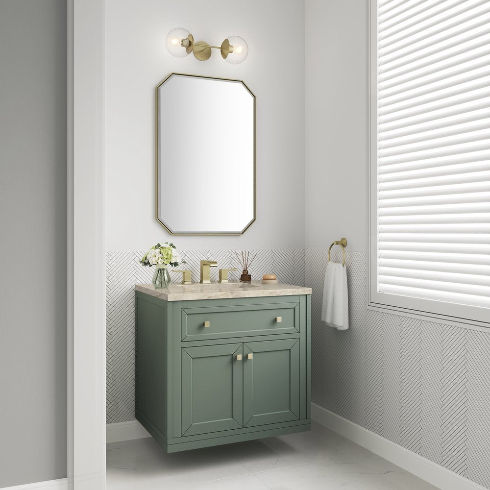 James Martin - Chicago 30" Single Vanity, Smokey Celadon, w/ 3 CM Tajnar Eclos Top - 503-V30-SC-3TJR view 6