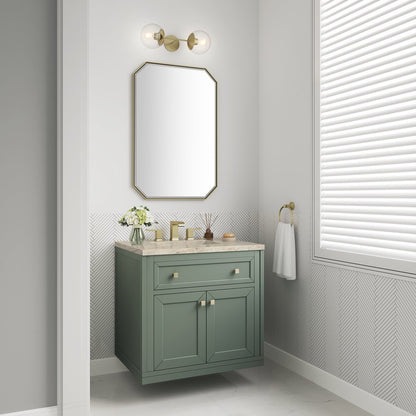 James Martin - Chicago 30" Single Vanity, Smokey Celadon, w/ 3 CM Tajnar Eclos Top - 503-V30-SC-3TJR view 6