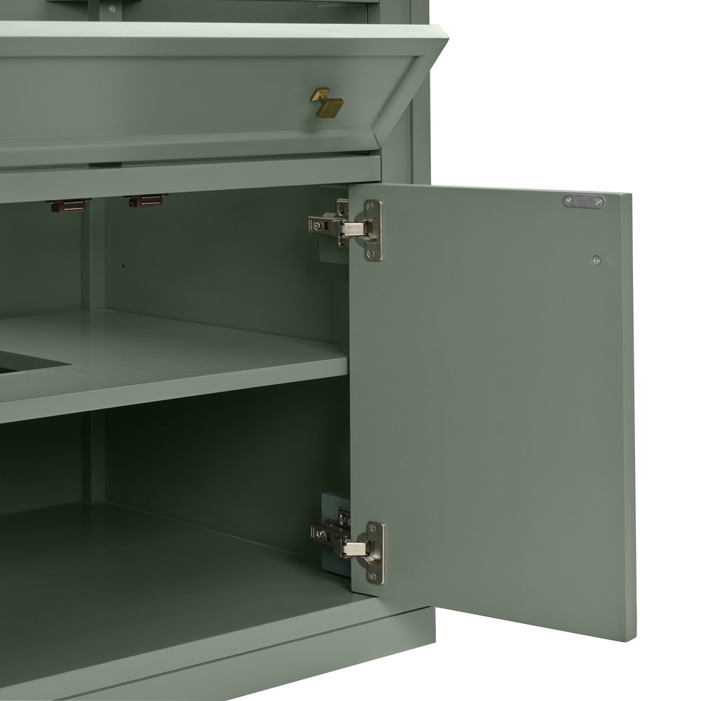 James Martin - Chicago 30" Single Vanity, Smokey Celadon, w/ 3 CM Victorian Silver Silestone® Top - 503-V30-SC-3VSL view 17