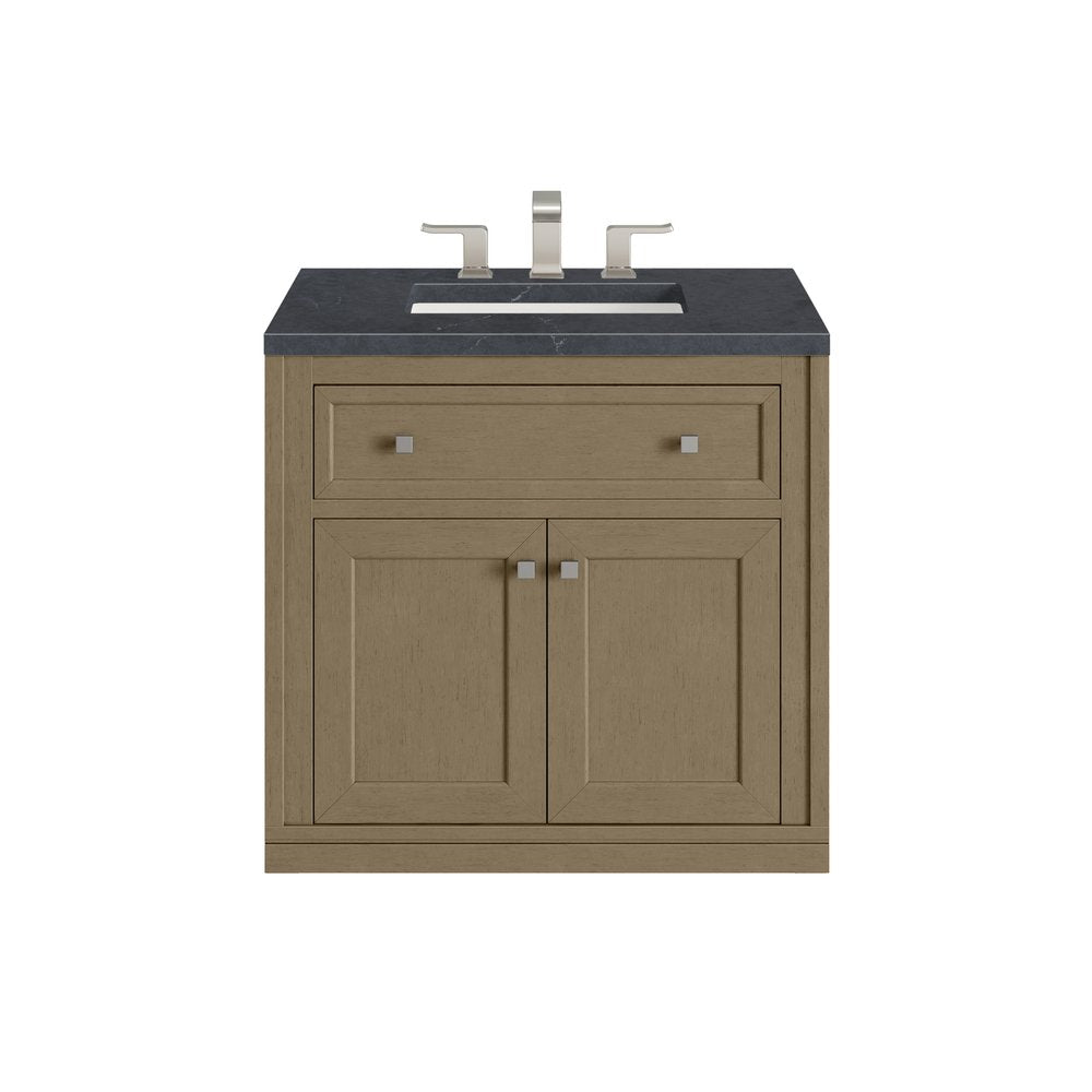 James Martin - Chicago 30" Single Vanity, Walnut Whisper, w/ 3 CM Charcoal Soapstone Silestone® Top - 503-V30-WLW-3CSP view 3