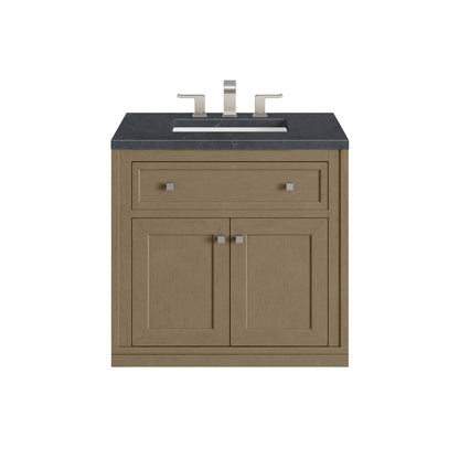 James Martin - Chicago 30" Single Vanity, Walnut Whisper, w/ 3 CM Charcoal Soapstone Silestone® Top - 503-V30-WLW-3CSP view 3