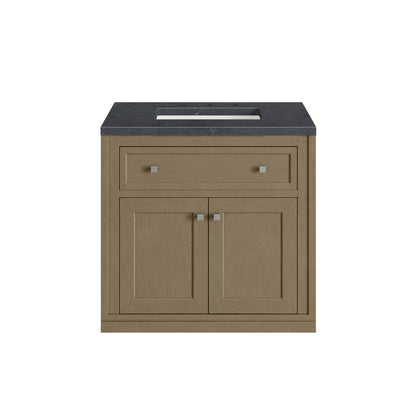 James Martin - Chicago 30" Single Vanity, Walnut Whisper, w/ 3 CM Charcoal Soapstone Silestone® Top - 503-V30-WLW-3CSP view 4
