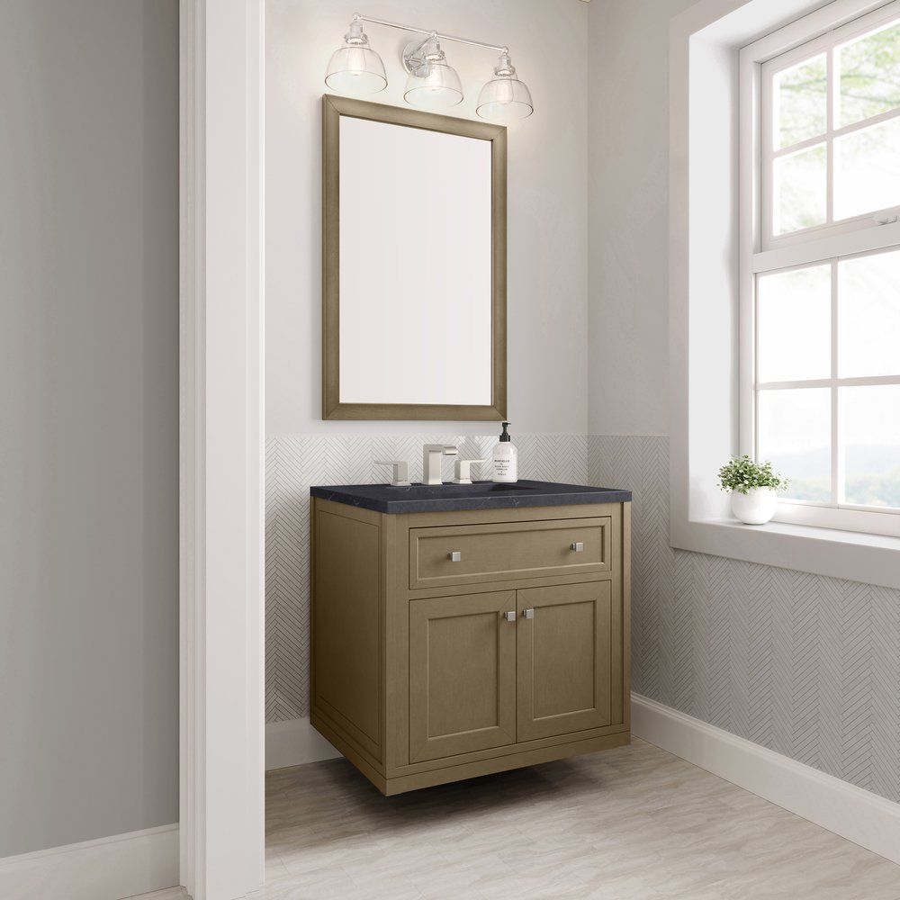 James Martin - Chicago 30" Single Vanity, Walnut Whisper, w/ 3 CM Charcoal Soapstone Silestone® Top - 503-V30-WLW-3CSP view 10