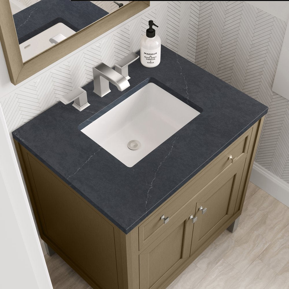 James Martin - Chicago 30" Single Vanity, Walnut Whisper, w/ 3 CM Charcoal Soapstone Silestone® Top - 503-V30-WLW-3CSP view 14