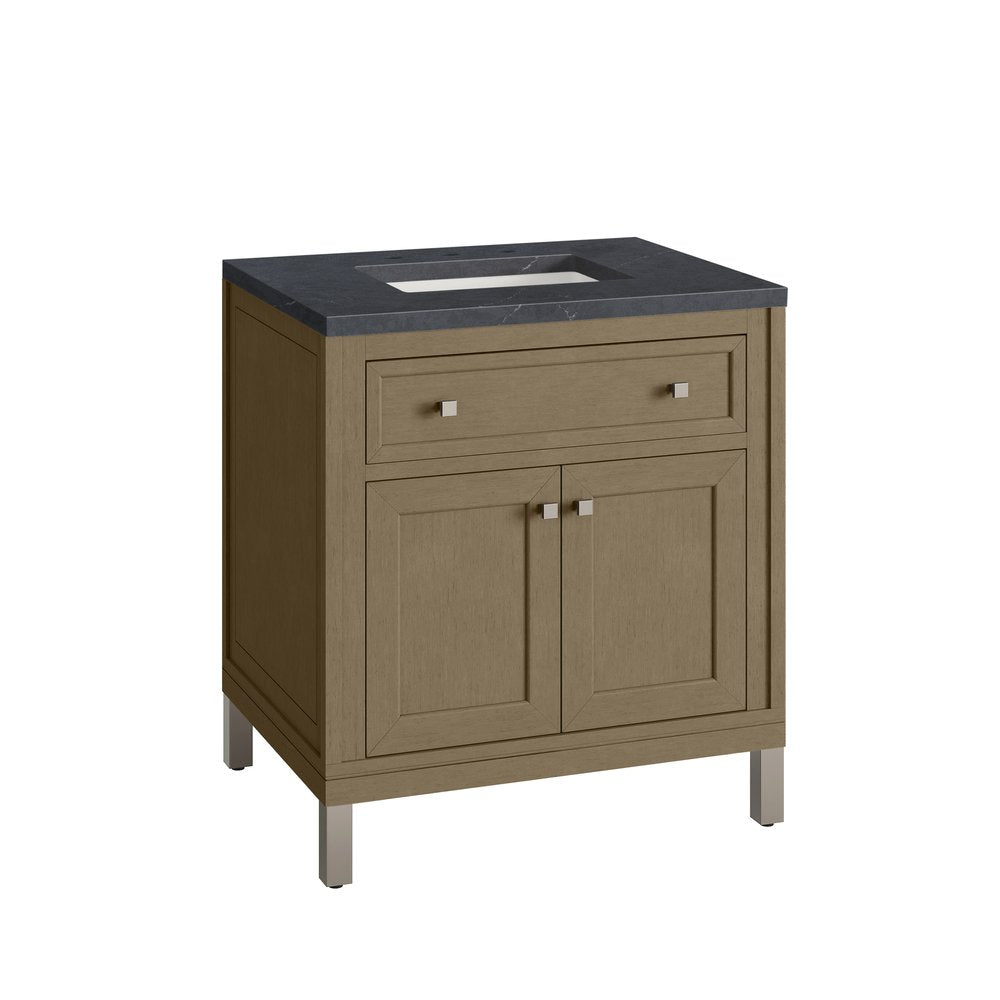 James Martin - Chicago 30" Single Vanity, Walnut Whisper, w/ 3 CM Charcoal Soapstone Silestone® Top - 503-V30-WLW-3CSP view 20