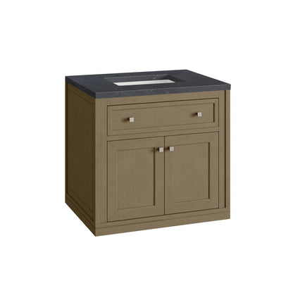 James Martin - Chicago 30" Single Vanity, Walnut Whisper, w/ 3 CM Charcoal Soapstone Silestone® Top - 503-V30-WLW-3CSP view 21