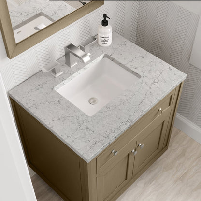 James Martin - Chicago 30" Single Vanity, Walnut Whisper, w/ 3 CM Eternal Jasmine Pearl Silestone® Top - 503-V30-WLW-3EJP view 15
