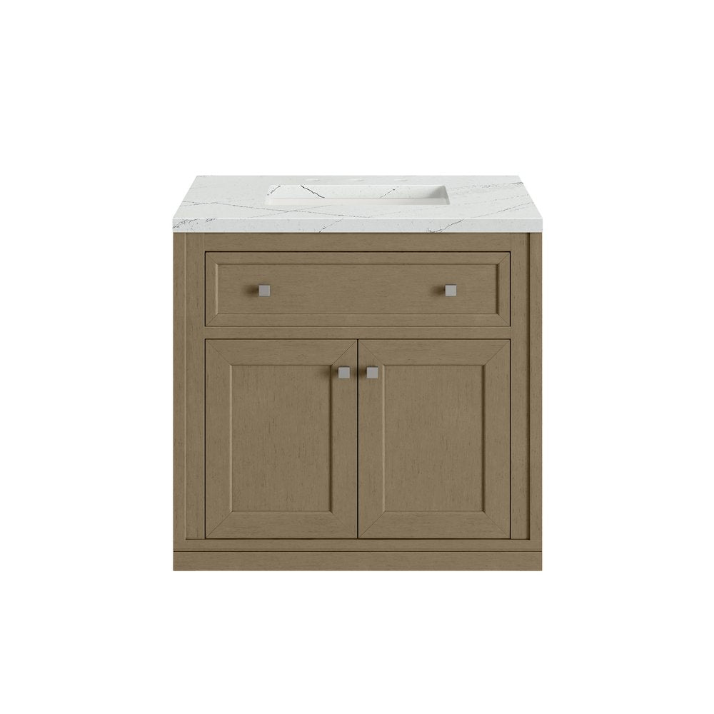 James Martin - Chicago 30" Single Vanity, Walnut Whisper, w/ 3 CM Ethereal Noctis Silestone® Top - 503-V30-WLW-3ENC view 4