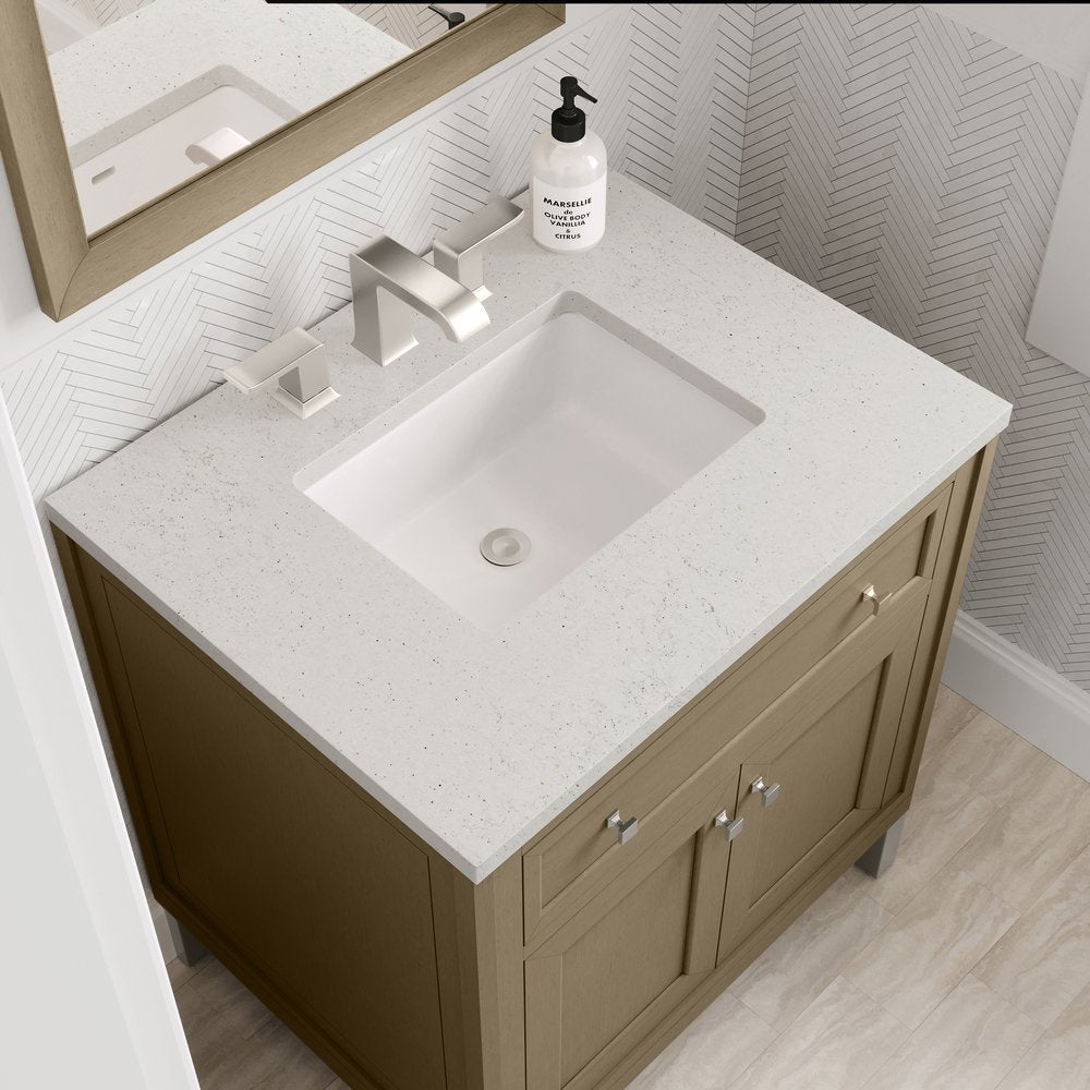 James Martin - Chicago 30" Single Vanity, Walnut Whisper, w/ 3 CM Lime Delight Silestone® Top - 503-V30-WLW-3LDL view 12