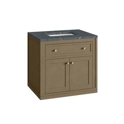 James Martin - Chicago 30" Single Vanity, Walnut Whisper, w/ 3 CM Parisien Bleu Silestone® Top - 503-V30-WLW-3PBL view 19