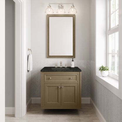 James Martin - Chicago 30" Single Vanity, Walnut Whisper, w/ 3 CM Phantome Eclos Top - 503-V30-WLW-3PHT view 6