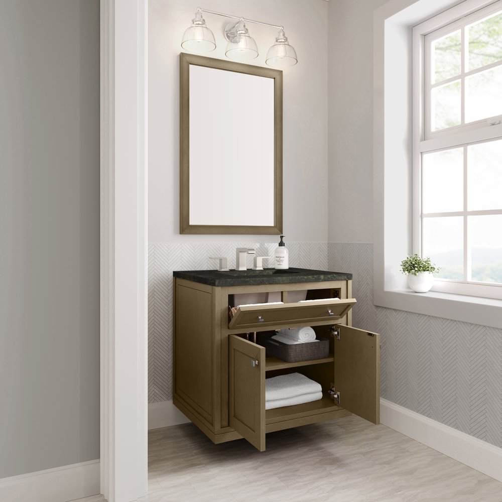 James Martin - Chicago 30" Single Vanity, Walnut Whisper, w/ 3 CM Phantome Eclos Top - 503-V30-WLW-3PHT view 10