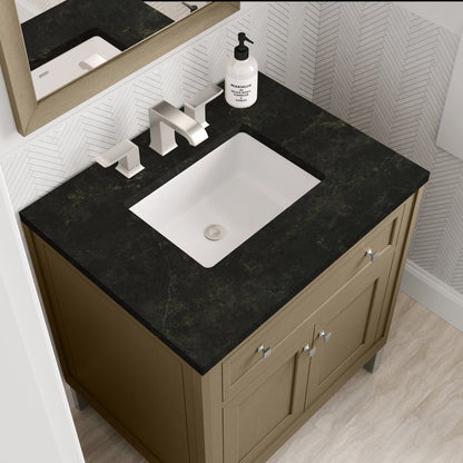 James Martin - Chicago 30" Single Vanity, Walnut Whisper, w/ 3 CM Phantome Eclos Top - 503-V30-WLW-3PHT view 12