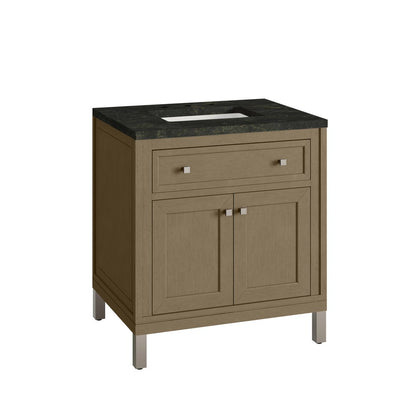 James Martin - Chicago 30" Single Vanity, Walnut Whisper, w/ 3 CM Phantome Eclos Top - 503-V30-WLW-3PHT view 17