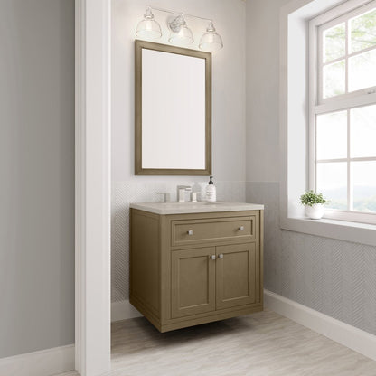 James Martin - Chicago 30" Single Vanity, Walnut Whisper, w/ 3 CM Siberian Silestone Top - 503-V30-WLW-3SFR view 8