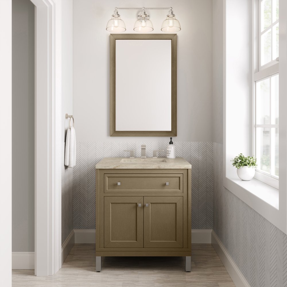 James Martin - Chicago 30" Single Vanity, Walnut Whisper, w/ 3 CM Tajnar Eclos Top - 503-V30-WLW-3TJR view 5