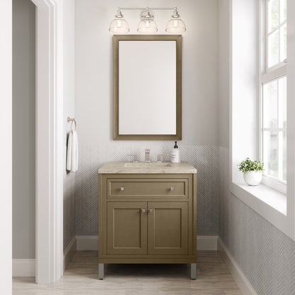 James Martin - Chicago 30" Single Vanity, Walnut Whisper, w/ 3 CM Tajnar Eclos Top - 503-V30-WLW-3TJR view 5