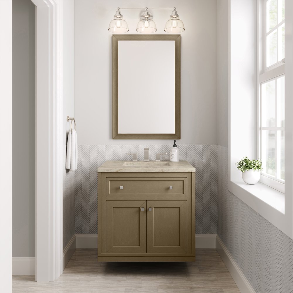 James Martin - Chicago 30" Single Vanity, Walnut Whisper, w/ 3 CM Tajnar Eclos Top - 503-V30-WLW-3TJR view 6