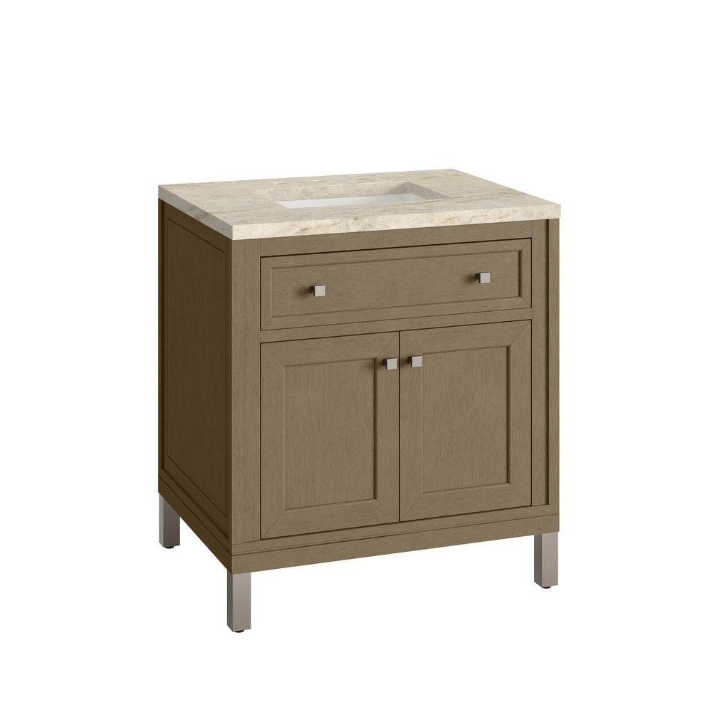 James Martin - Chicago 30" Single Vanity, Walnut Whisper, w/ 3 CM Tajnar Eclos Top - 503-V30-WLW-3TJR view 16