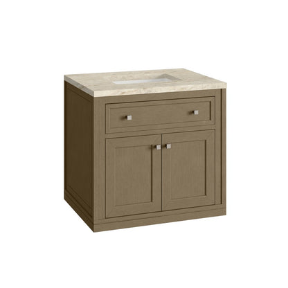 James Martin - Chicago 30" Single Vanity, Walnut Whisper, w/ 3 CM Tajnar Eclos Top - 503-V30-WLW-3TJR view 17