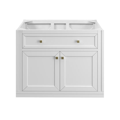James Martin - Chicago 36" Single Vanity, Glossy White, w/ 3 CM Carrara Marble Top - 503-V36-GW-3CAR view 7