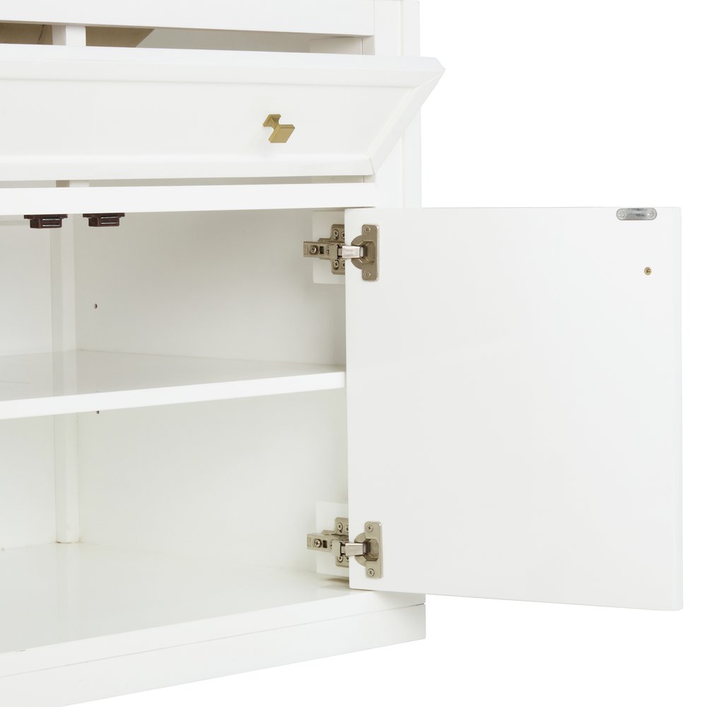 James Martin - Chicago 36" Single Vanity, Glossy White, w/ 3 CM Carrara Marble Top - 503-V36-GW-3CAR view 17