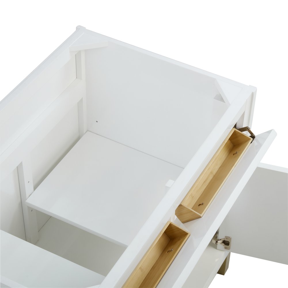 James Martin - Chicago 36" Single Vanity, Glossy White, w/ 3 CM Carrara Marble Top - 503-V36-GW-3CAR view 18
