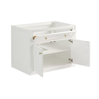 James Martin - Chicago 36" Single Vanity, Glossy White, w/ 3 CM Parisien Bleu Silestone® Top - 503-V36-GW-3PBL view 9