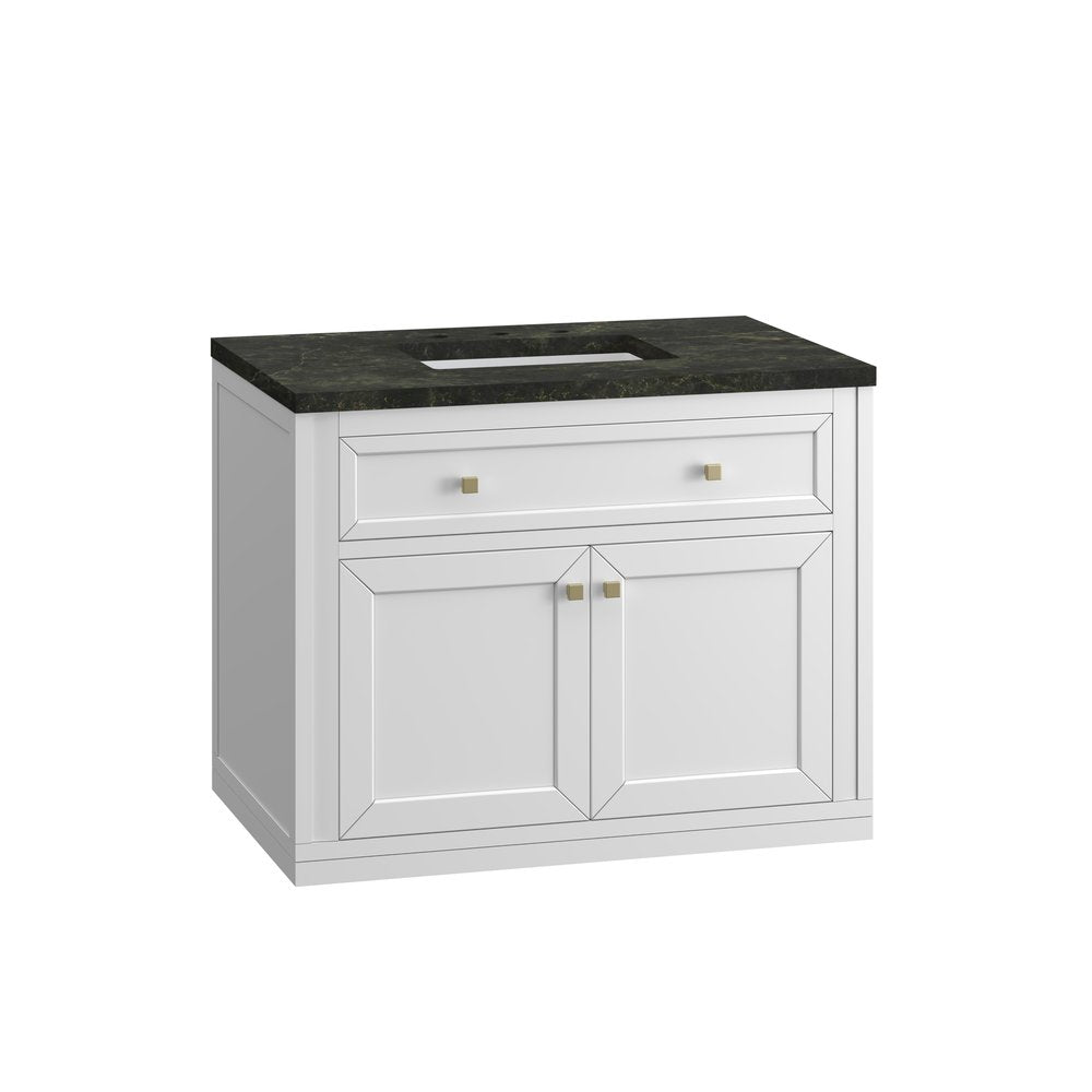 James Martin - Chicago 36" Single Vanity, Glossy White, w/ 3 CM Phantome Eclos Top - 503-V36-GW-3PHT view 13