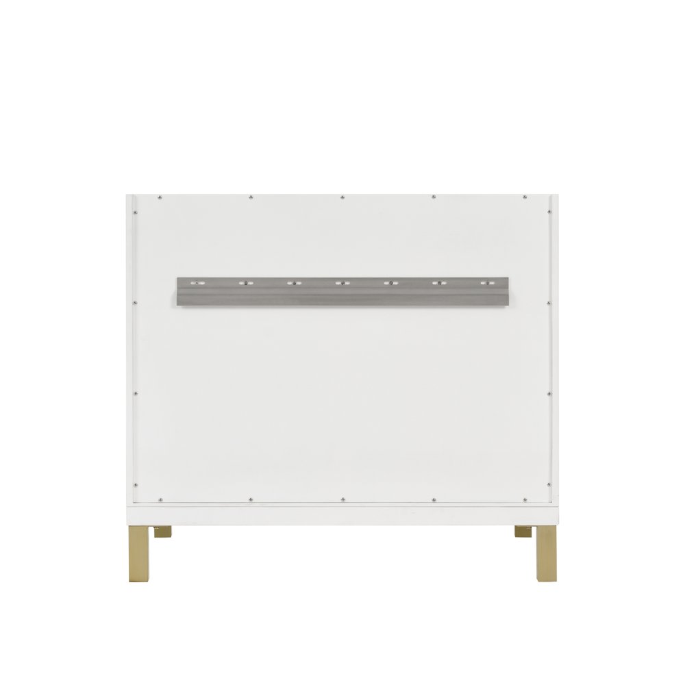 James Martin - Chicago 36" Single Vanity, Glossy White, w/ 3 CM Siberian Silestone Top - 503-V36-GW-3SFR view 10