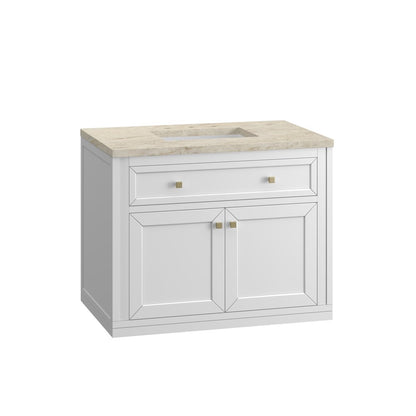 James Martin - Chicago 36" Single Vanity, Glossy White, w/ 3 CM Tajnar Eclos Top - 503-V36-GW-3TJR view 13