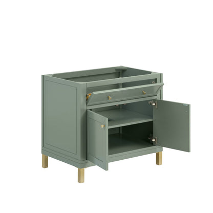 James Martin - Chicago 36" Single Vanity, Smokey Celadon, w/ 3 CM Charcoal Soapstone Silestone® Top - 503-V36-SC-3CSP view 10