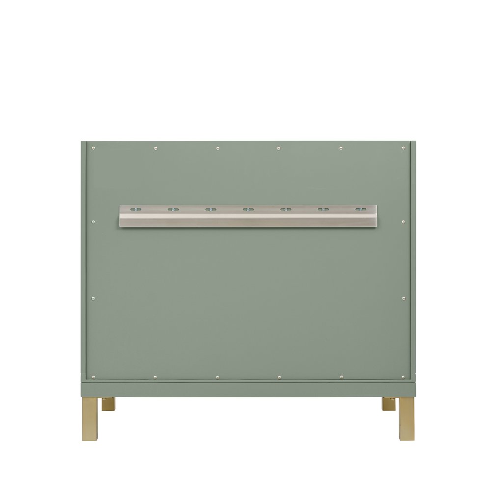 James Martin - Chicago 36" Single Vanity, Smokey Celadon, w/ 3 CM Charcoal Soapstone Silestone® Top - 503-V36-SC-3CSP view 12