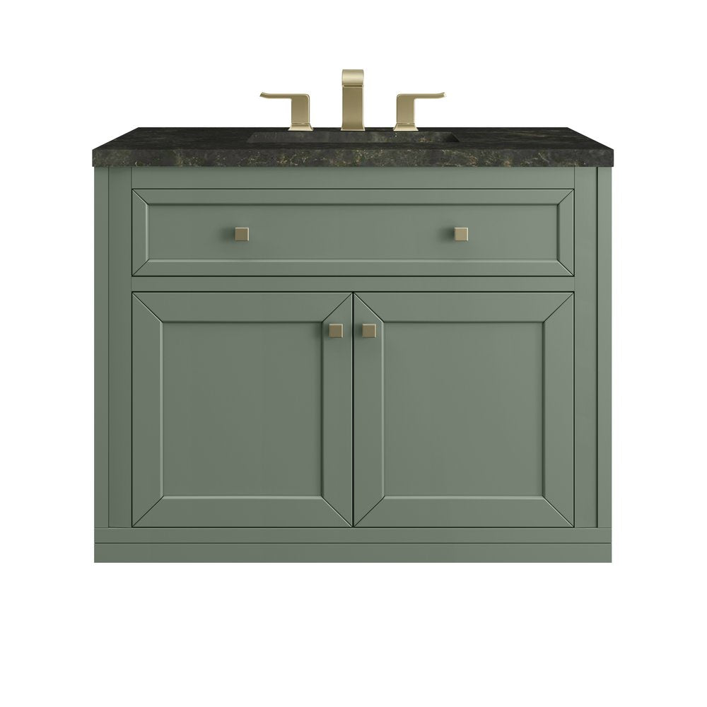 James Martin - Chicago 36" Single Vanity, Smokey Celadon, w/ 3 CM Phantome Eclos Top - 503-V36-SC-3PHT view 2