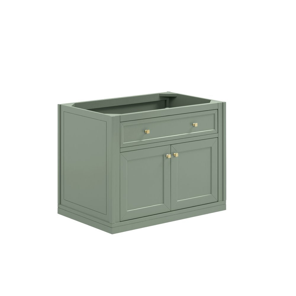 James Martin - Chicago 36" Single Vanity, Smokey Celadon, w/ 3 CM Victorian Silver Silestone® Top - 503-V36-SC-3VSL view 3