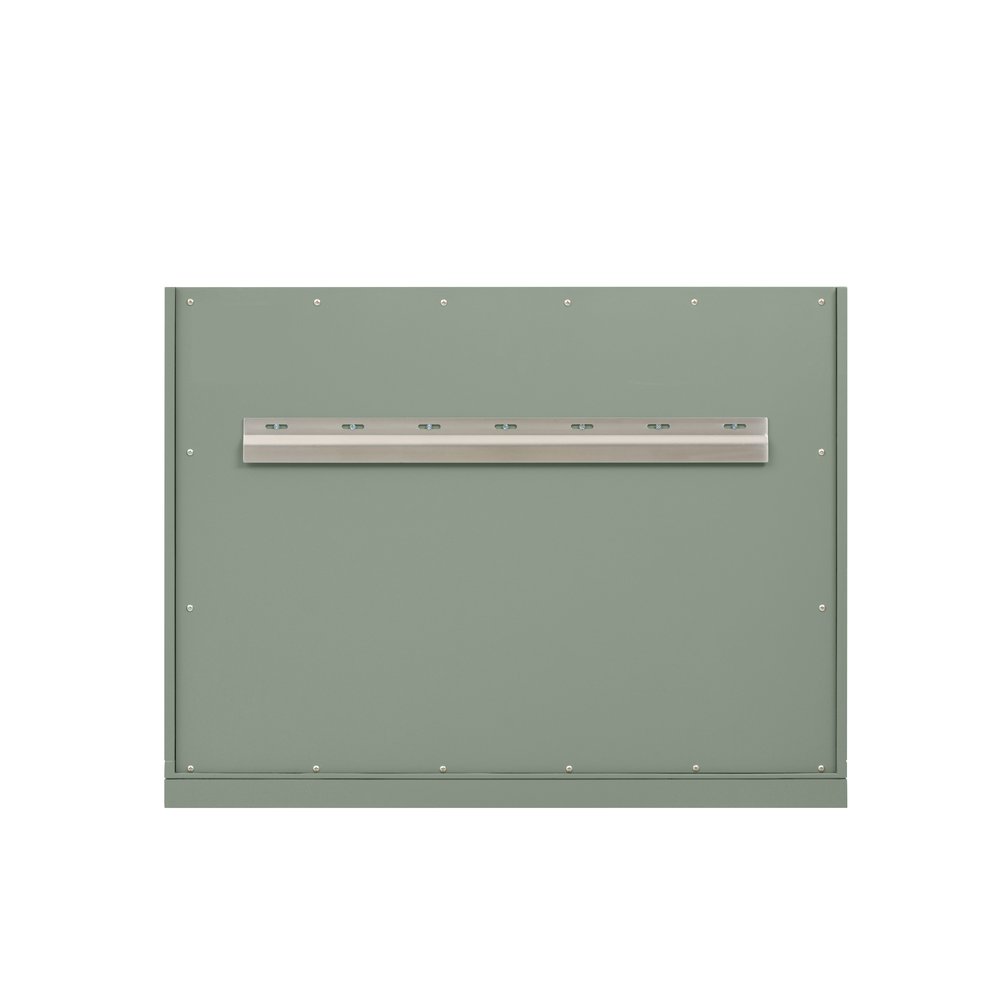 James Martin - Chicago 36" Single Vanity, Smokey Celadon, w/ Single Hole 3CM White Zeus Silestone® Top & Backsplash - 503-V36-SC-1WZ view 10