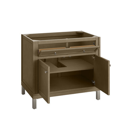 James Martin - Chicago 36" Single Vanity, Walnut Whisper, w/ 3 CM Carrara Marble Top - 503-V36-WLW-3CAR view 14
