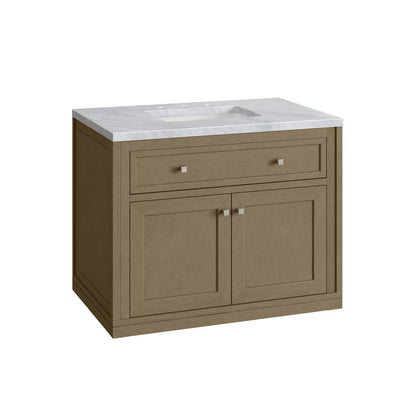 James Martin - Chicago 36" Single Vanity, Walnut Whisper, w/ 3 CM Carrara Marble Top - 503-V36-WLW-3CAR view 19