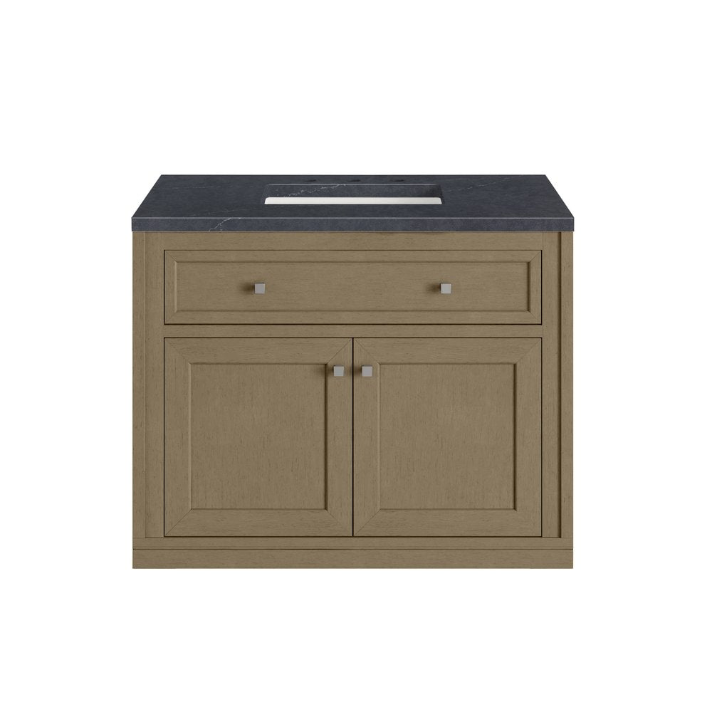 James Martin - Chicago 36" Single Vanity, Walnut Whisper, w/ 3 CM Charcoal Soapstone Silestone® Top - 503-V36-WLW-3CSP view 4