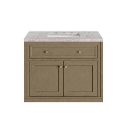 James Martin - Chicago 36" Single Vanity, Walnut Whisper, w/ 3 CM Eternal Jasmine Pearl Silestone® Top - 503-V36-WLW-3EJP view 4