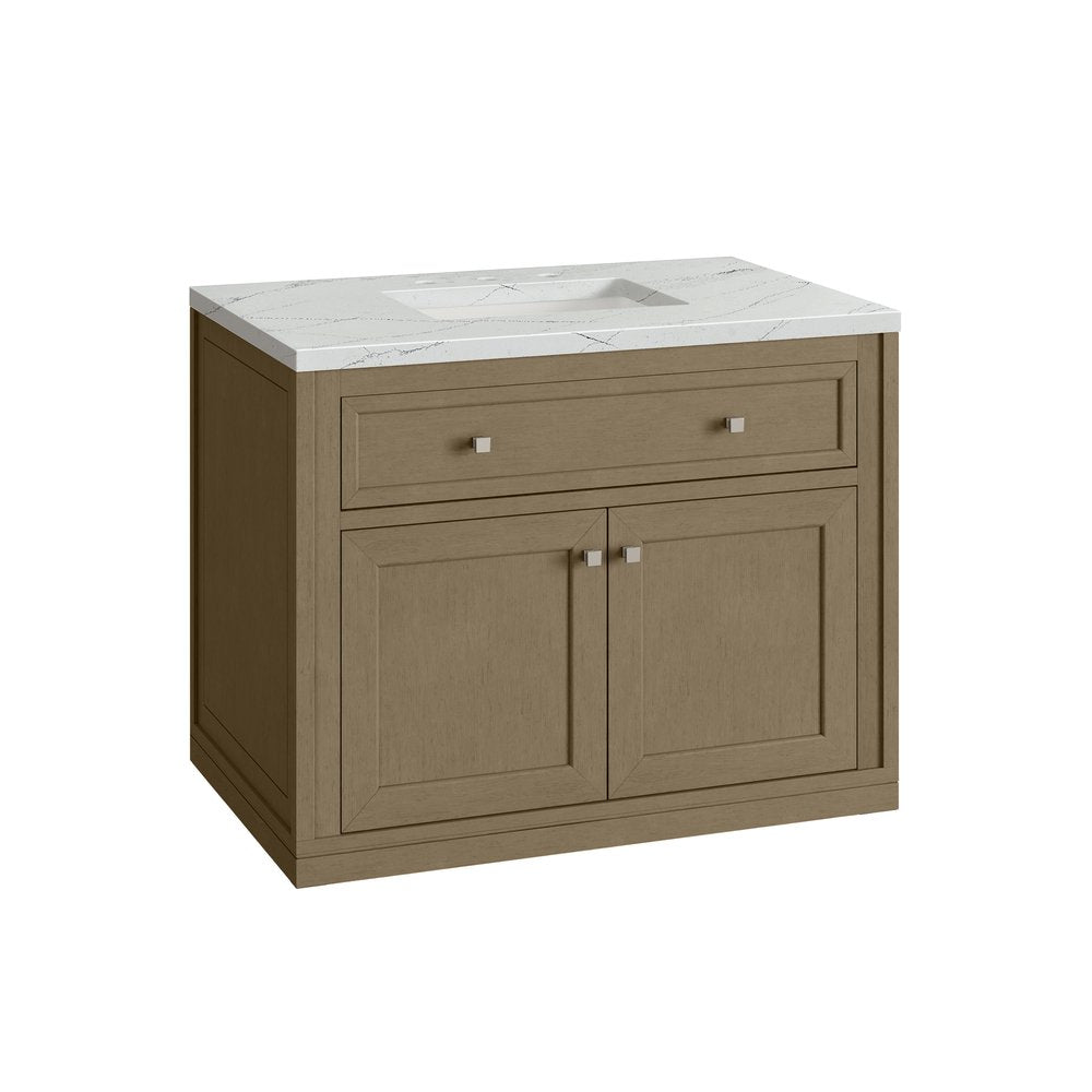 James Martin - Chicago 36" Single Vanity, Walnut Whisper, w/ 3 CM Ethereal Noctis Silestone® Top - 503-V36-WLW-3ENC view 19
