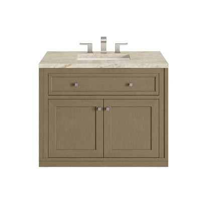 James Martin - Chicago 36" Single Vanity, Walnut Whisper, w/ 3 CM Tajnar Eclos Top - 503-V36-WLW-3TJR view 2